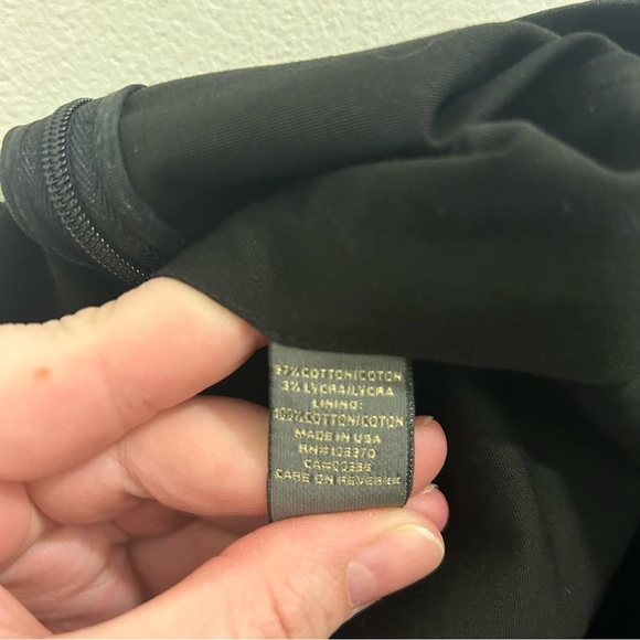 Zac Posen Fit and Flare Skirt 6 black stretch cotton - Picture 6 of 6